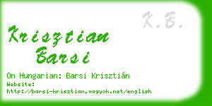 krisztian barsi business card
